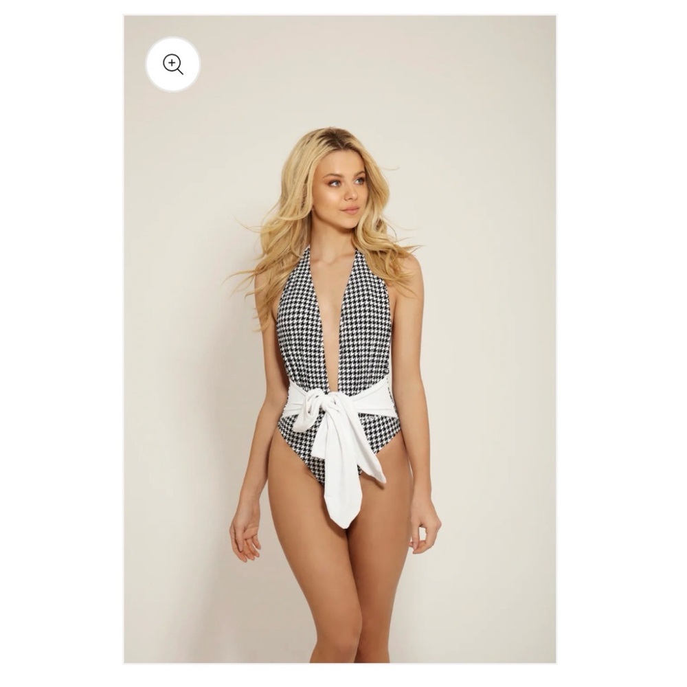 Espíritu swimwear one piece houndstooth print